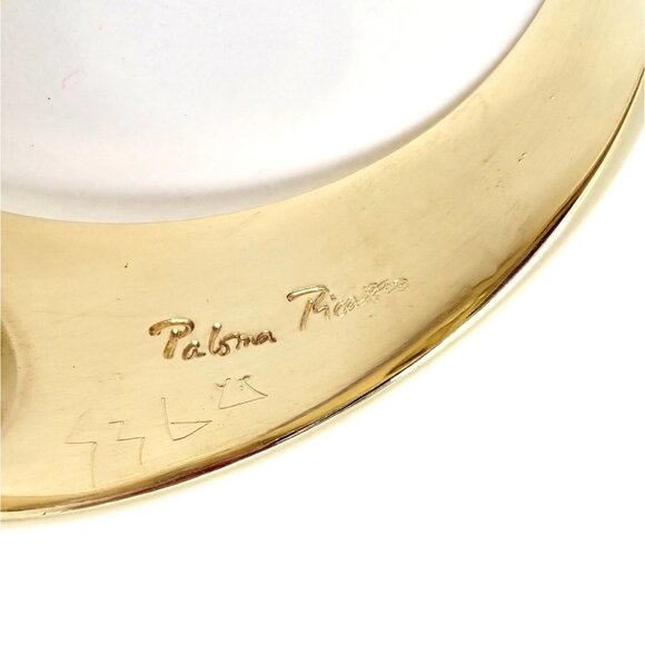 Authentic! Tiffany & Co Paloma Picasso 18k Yellow Gold Large Lapis Oval Ring - Picture 7 of 14